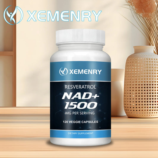 NAD + Resveratrol - Anti-aging, Helps Boost Energy, Promotes Cell and Skin Health - 120 Capsules