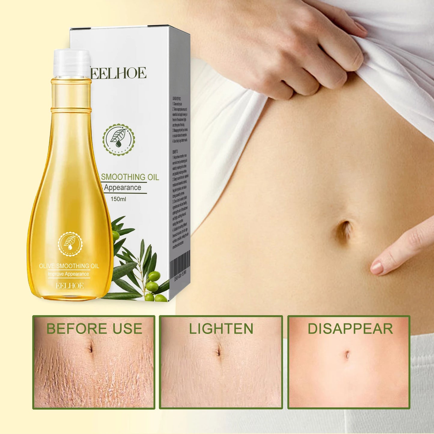 Olive Smoothing Oil Stretch Mark Pregnancy Removal Massage Anti-Wrinkle Lifting Firming Fade Scar Repair Skin Care Essential Oil