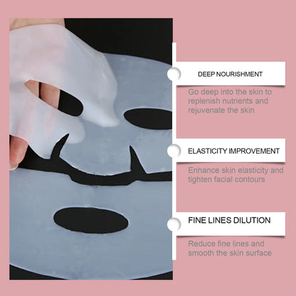 Eelhoe 4pcs Bio Collagen Face Mask Shrink Pores Deep Hydrating Rejuvenation Face Refreshing Brightening Facial Skin Care Mask