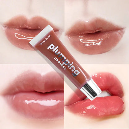 Moisturizing Gloss Plumping Lip Gloss Lip Plumper Makeup Glitter Nutritious Liquid Lipstick Cherry Mineral Oil Clear Lip Gloss