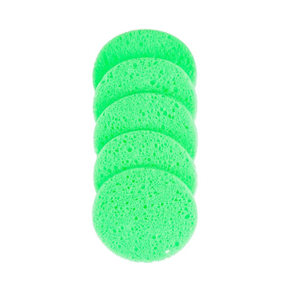 5/10pcs 6/7/8/9cm Face Round Makeup Remover Tool Natural Wood Pulp Sponge Cellulose Compress Cosmetic Puff Facial Washing Sponge