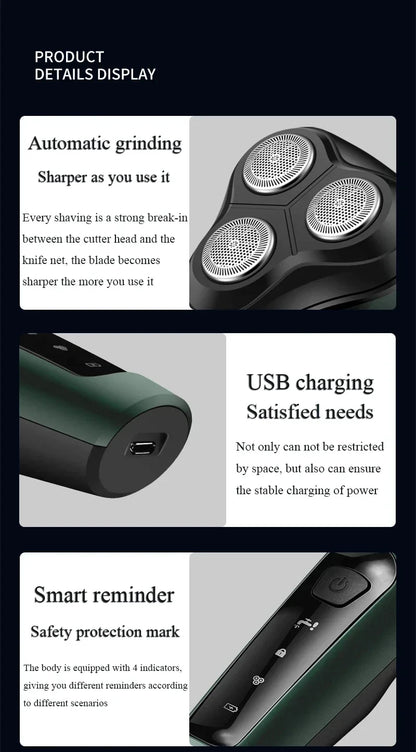 Xiaomi 4in1 Men Electric Shavers Rechargeable Battery Rotary Shavers Shaving Waterproof Wet Dry Use Electric Trimmer Razor