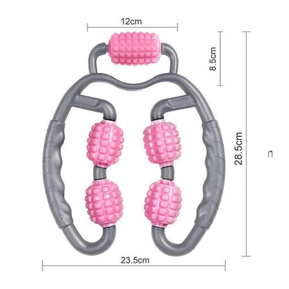 5 Wheel Leg Muscle Massage Roller Yoga Fitness Relaxation Massager Leg Body Slimming Tools for Home Use Gift for Women