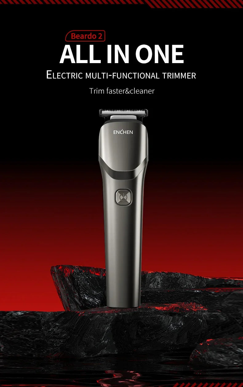 ENCHEN Hair Trimmer Professional Hair Clipper Hair Cutting Machine Multi-functional Portable Body Trimmer Shaver Men - Beardo 2