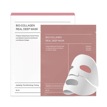 4Pcs/Box Absorbable Bio-Collagen Real Deep Mask Night Moisturizing Mask Firming Wrinkle Remover Fade Fine Lines Skin Care