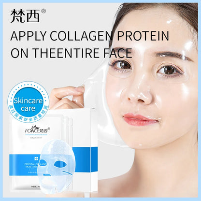 FONCE Crystal Collagen facial mask Moisturizing Hyaluronic Acid Moisturizing Cleaning Jelly Transparent 10 pieces/box