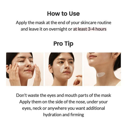 20/10/5PCs Bio Collagen Face Mask Shrink Pores Deep Hydrating Overnight Mask Moisturizing Refreshing Brightening Face Skin Care