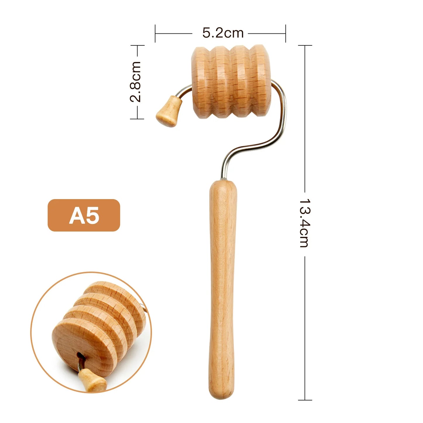 Roller Massager Wooden Therapy Body Massage Tool Foot Face Shoulder Neck Hand Push Roller Massager Body Soothing Massage Tool