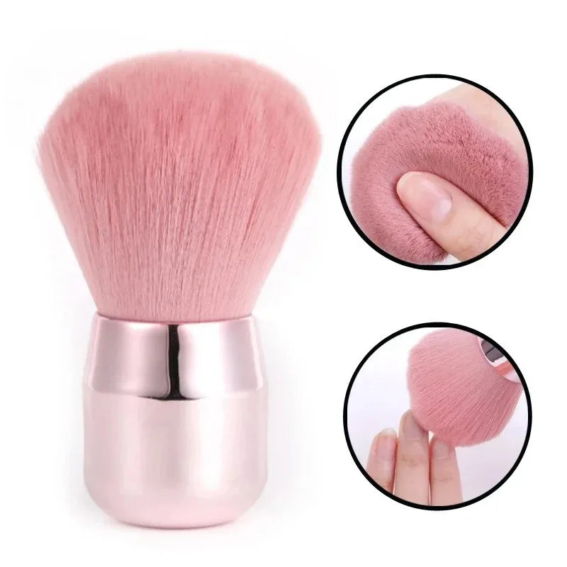 Nail Cleaning Dust Brush Makeup Brush Metal Handle Nail Paint Gel Dust Cleaning Brush Make Up Nail Art UV Powder Remover Brush