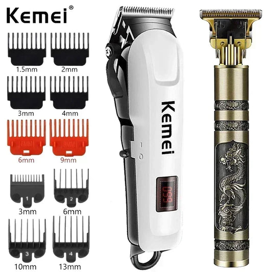 Kemei KM-809A Electric Hair Clipper Hair Cut Wireless Trimmer Men Professional Clipper Machine Rechargeable Hair Cut Barber