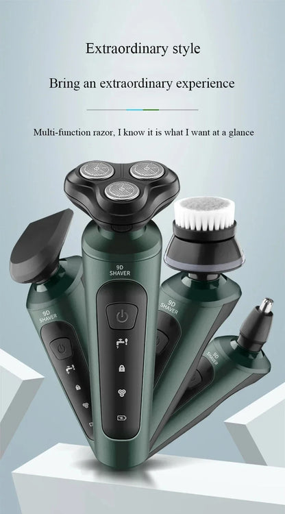 Xiaomi 4in1 Men Electric Shavers Rechargeable Battery Rotary Shavers Shaving Waterproof Wet Dry Use Electric Trimmer Razor