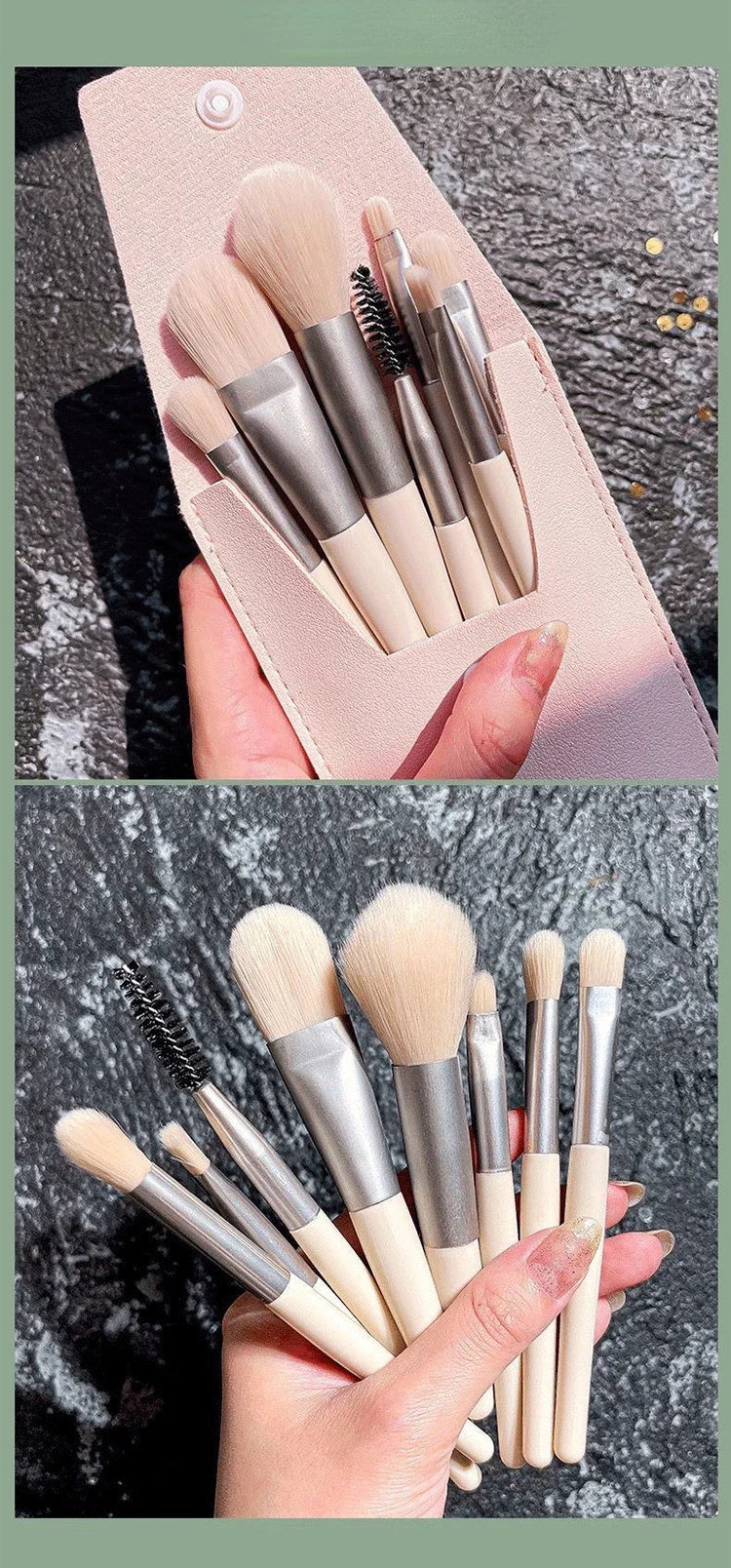 8pcs Make Up Brushes Set  Cosmetic Powder Eye Shadow Brush Foundation Blush Blending Concealer Brush Professional Beauty Tool