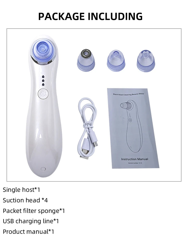 2025 Blackhead Remover Pore Vacuum Cleaner Electric Micro Small Bubble Facial Cleasing Machine USB Rechargeable Beauty Device