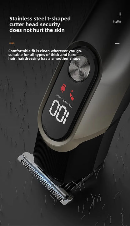 LCD Display Hair Trimmers Set Hair Clippers for Men Professional 5 in 1 Body Grooming Hair Clipper Rechargeable Haircut Machine