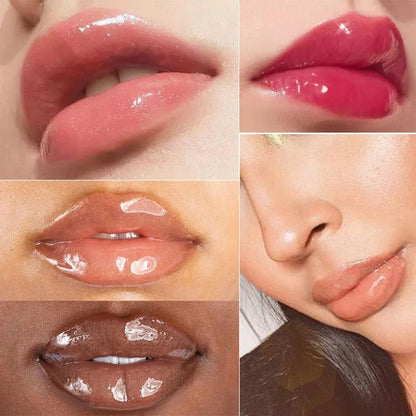 Moisturizing Gloss Plumping Lip Gloss Lip Plumper Makeup Glitter Nutritious Liquid Lipstick Cherry Mineral Oil Clear Lip Gloss