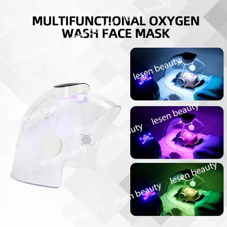 7 Color PDT LED Facial Mask Light Photodynamic Cold Nano Water Sprayer Skin Care Rejuvenation Photon Therapy Lamp Red Blue Light