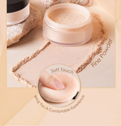 Focallure Invisible Finish Loose Setting Powder Translucent Natural Soft Face Makeup Powder Oil Control Face Loose Powder