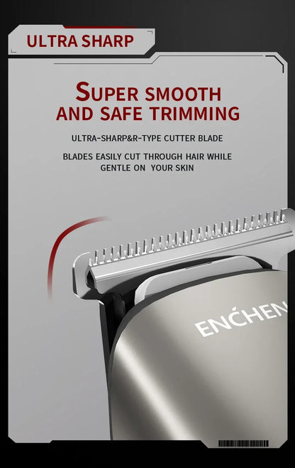 ENCHEN Hair Trimmer Professional Hair Clipper Hair Cutting Machine Multi-functional Portable Body Trimmer Shaver Men - Beardo 2