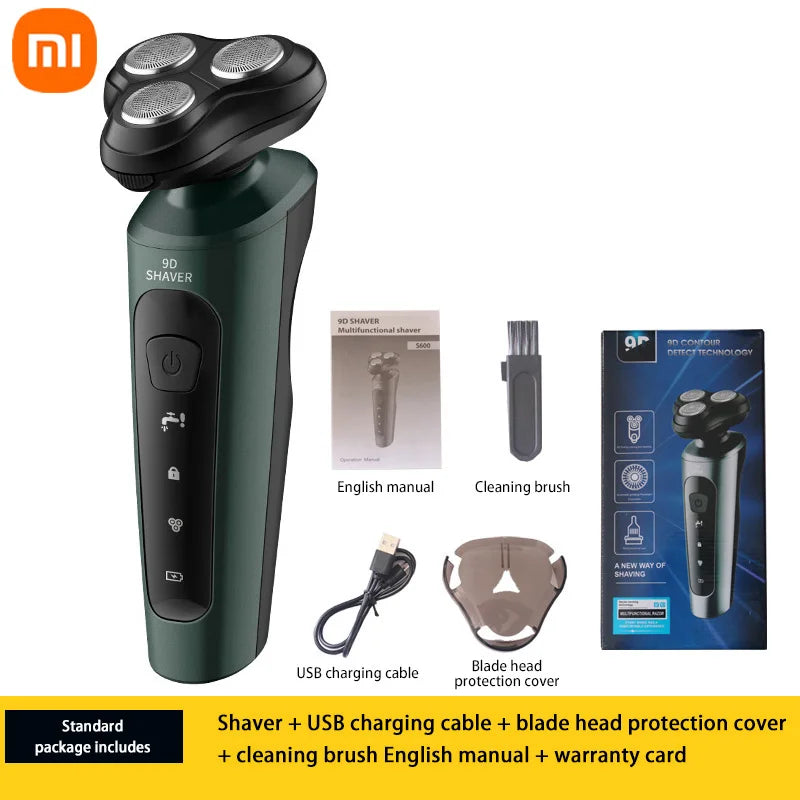 Xiaomi 4in1 Men Electric Shavers Rechargeable Battery Rotary Shavers Shaving Waterproof Wet Dry Use Electric Trimmer Razor