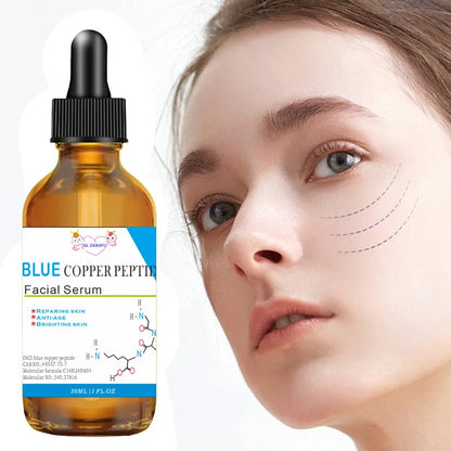 Blue Copper Peptide Stock Solution Facial Serum Lifting firming Anti-wrinkle Hydrate Sheep Placenta Caviar Face Serum Skincare