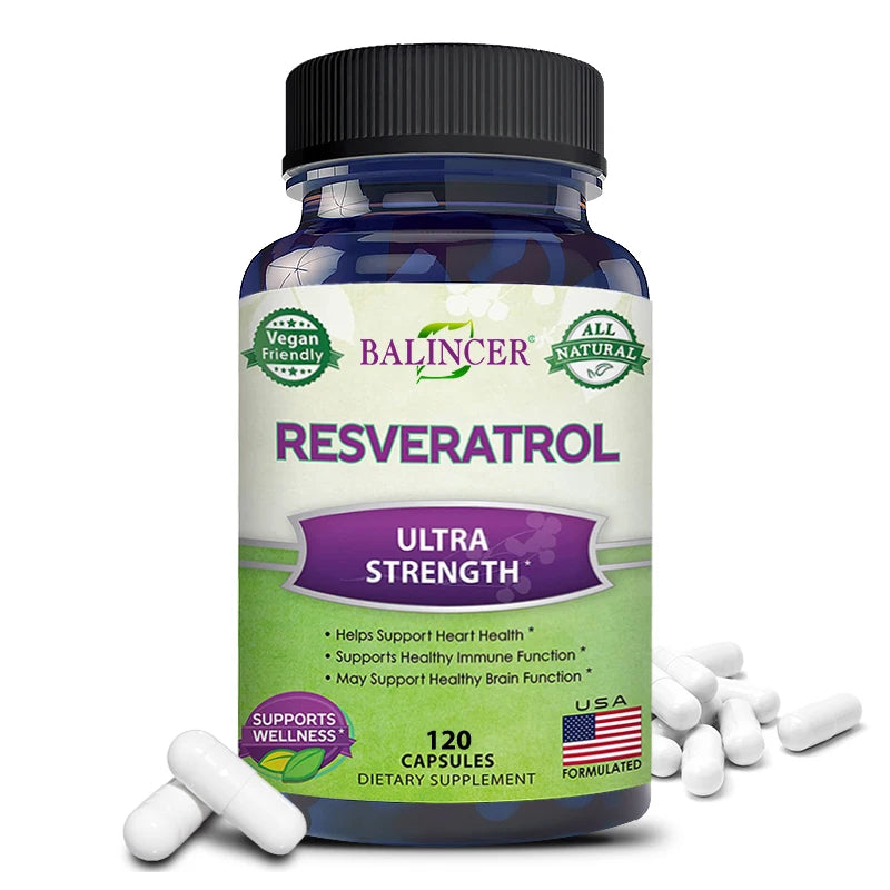 Balincer Resveratrol Capsules Support Cardiovascular Health, Antioxidants, Improve Immunity, and Promote Smooth Skin