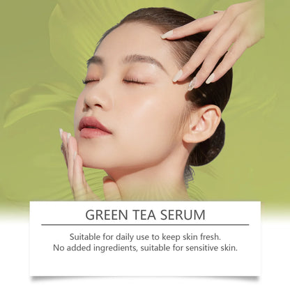 Green Tea Pores Shrinking Serum Natural Brightening Skin Lightening Removes Skin Pores Oil Control Moisturizing Face Serum Korea