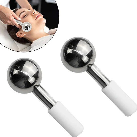 1pc Facial Ice Globes Beauty Energy Crystal Ball Stainless Steel Facial Roller Skin Care Beauty Spa Cooling Globe Massage Balls