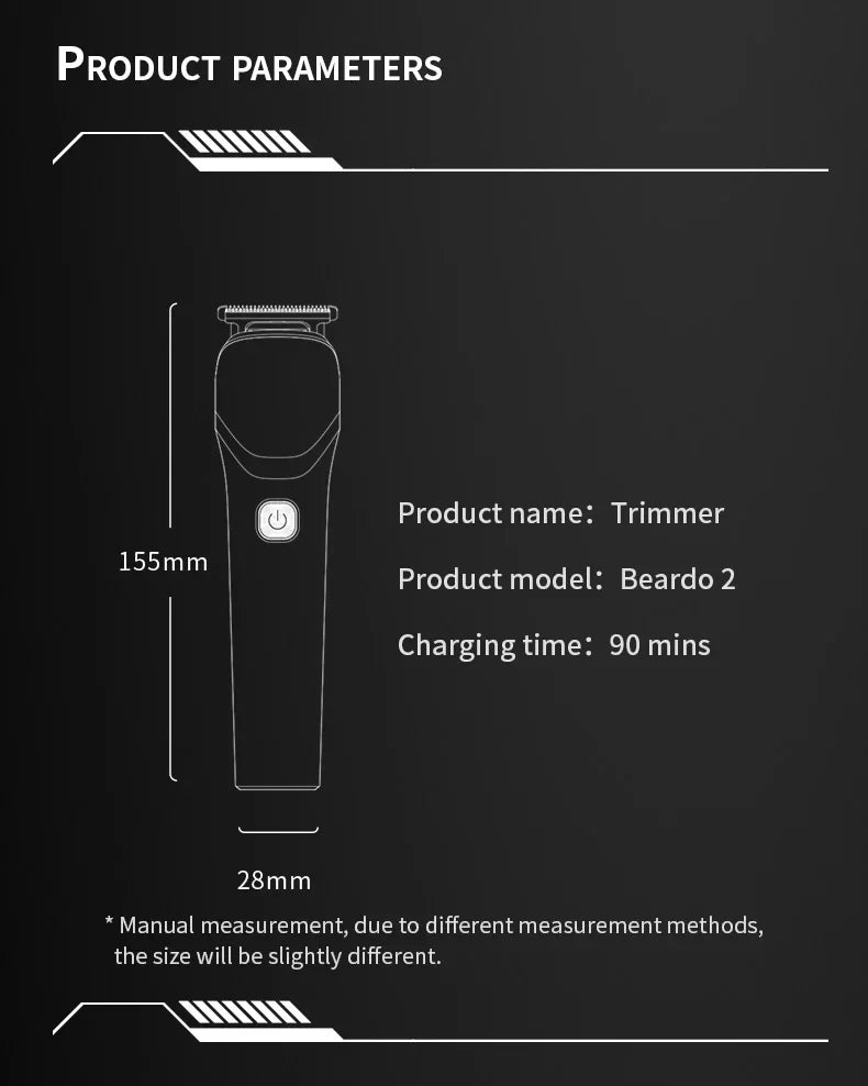 ENCHEN Hair Trimmer Professional Hair Clipper Hair Cutting Machine Multi-functional Portable Body Trimmer Shaver Men - Beardo 2