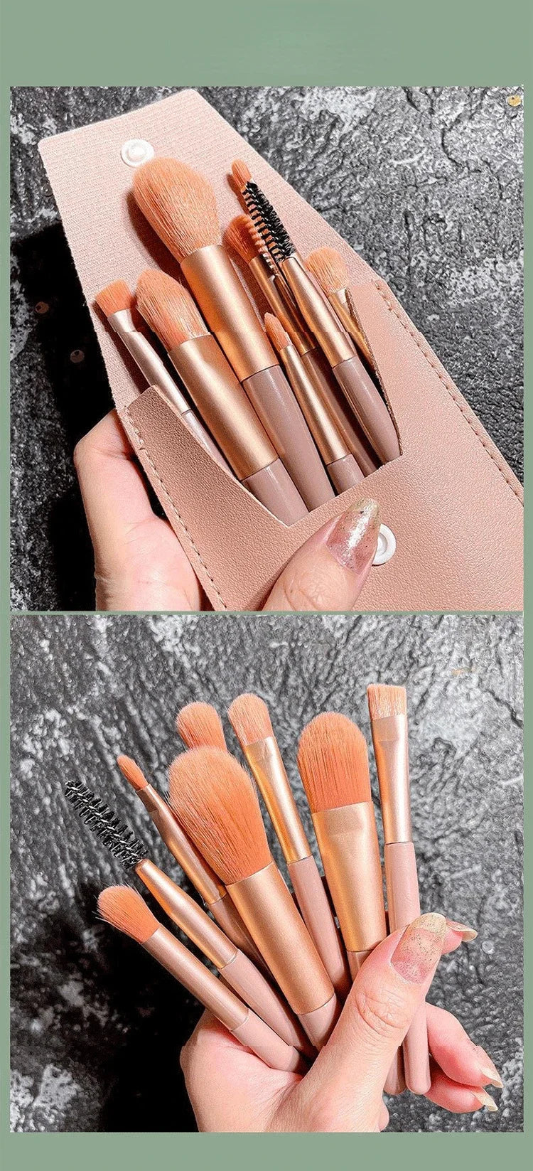 8pcs Make Up Brushes Set  Cosmetic Powder Eye Shadow Brush Foundation Blush Blending Concealer Brush Professional Beauty Tool