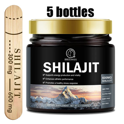 60g 100% Himalaya Pure Shilajit Resin Original Mineral Health Supplement Non-GMO Brain Memory Cognitive Energy Health