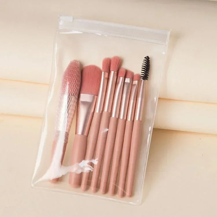 8pcs Make Up Brushes Set  Cosmetic Powder Eye Shadow Brush Foundation Blush Blending Concealer Brush Professional Beauty Tool