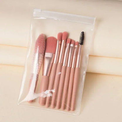 8pcs Make Up Brushes Set  Cosmetic Powder Eye Shadow Brush Foundation Blush Blending Concealer Brush Professional Beauty Tool