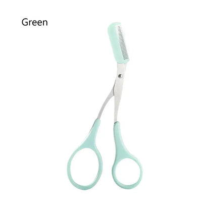 Safe Eyebrow Trimmer Makeup Products Stainless Steel Eyebrow Scissors with Comb Hair Removal Shaver Eyebrow Shaping Makeup Tools