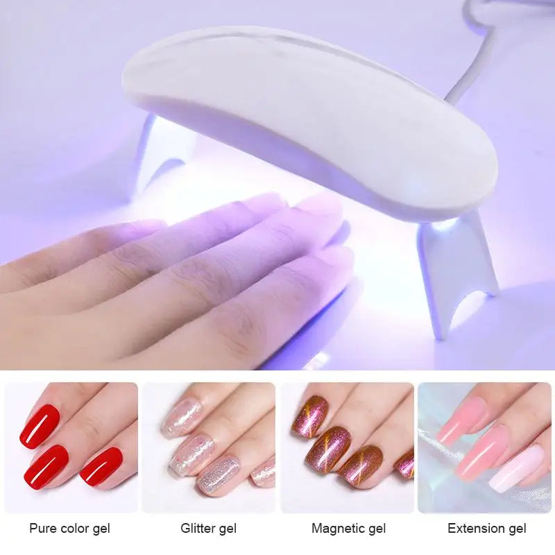 Portable Nail Dryer Lamp UV LED Nail Light For Curing All Gel Polish USB Rechargeable Quick Dry Manicure Machine Nail Art Tools