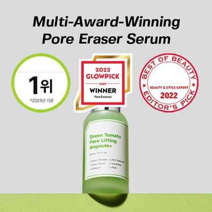 Green Tomato Pore Lifting Ampoule Hydrating for Sensitive Skin Pore Minimizing Tightening Saggy Pores Korean Skincare Essense