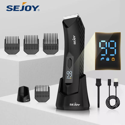 Sejoy Professional Hair Clippers for Men Electric Men Pubic Hair Trimmer Groin Body Hair Ball Shaver Clipper