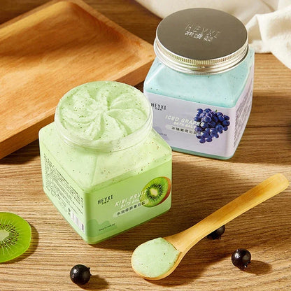 350g Big Bottle Body Skin Scrub Deep Cleansing Face Exfoliating Hydrating Scrub Fruit Scented Mud Exfoliating Gel