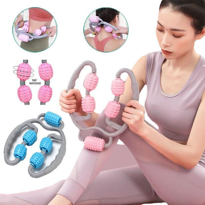 5 Wheel Leg Muscle Massage Roller Yoga Fitness Relaxation Massager Leg Body Slimming Tools for Home Use Gift for Women