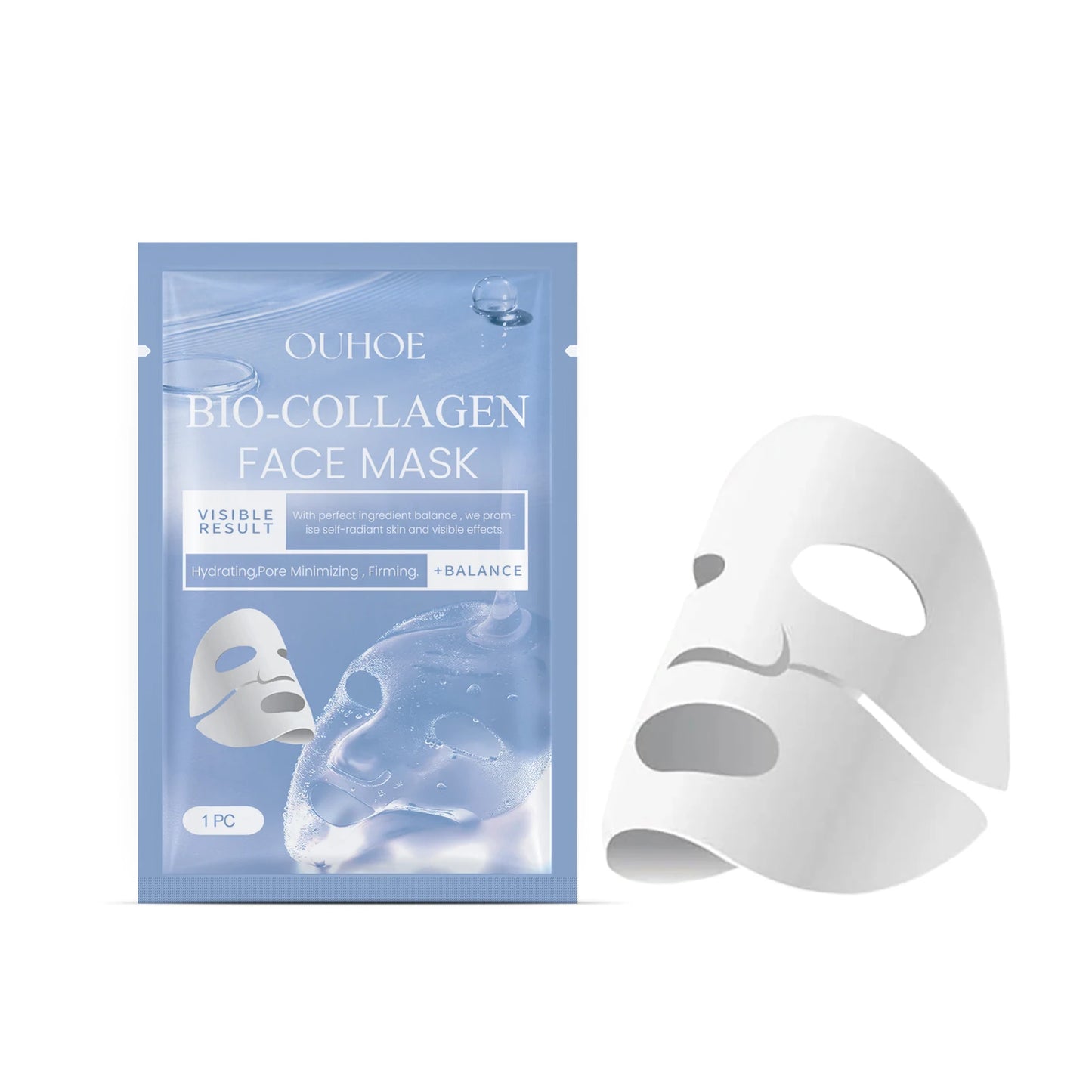 Bio Collagen Face Mask Shrink Pores Deep Hydrating Overnight Mask Moisturizing Refreshing Brightening Face Skin Care