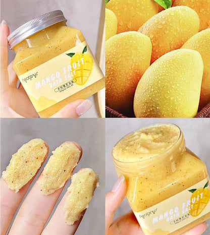 350g Big Bottle Body Skin Scrub Deep Cleansing Face Exfoliating Hydrating Scrub Fruit Scented Mud Exfoliating Gel