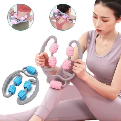 5 Wheel Leg Muscle Massage Roller Yoga Fitness Relaxation Massager Leg Body Slimming Tools for Home Use Gift for Women