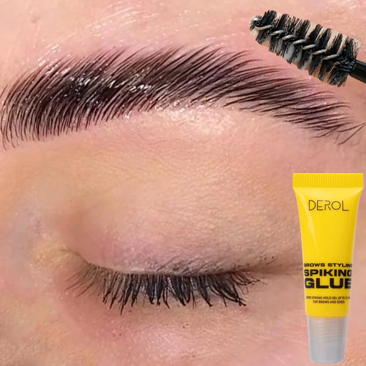 Lasting Styling Eyebrow Gel with Brush White Quick Dry Eyebrows Enhancers Cream Waterproof Brow Setting Gel Molding Wax Makeup