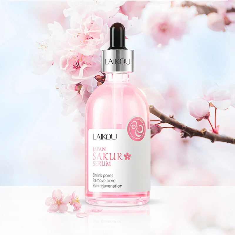 100ml LAIKOU Sakura Serum Vitamin C Essence Moisturizing Firming Brightening Face Serum Beauty Facial Skin Care Products