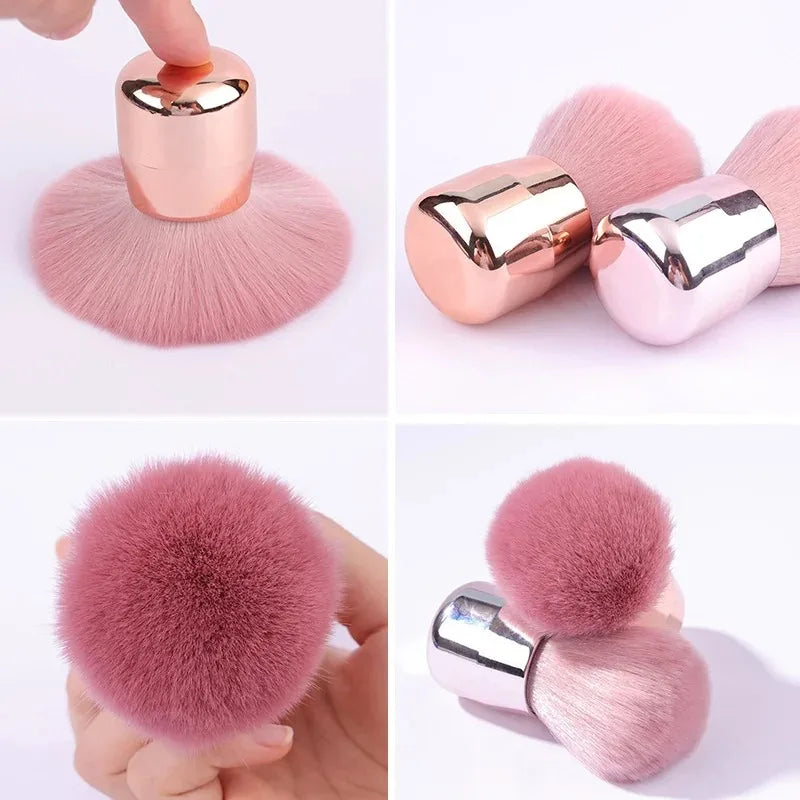 Nail Cleaning Dust Brush Makeup Brush Metal Handle Nail Paint Gel Dust Cleaning Brush Make Up Nail Art UV Powder Remover Brush