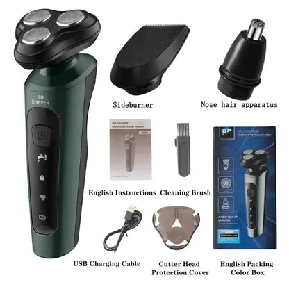 Xiaomi 4in1 Men Electric Shavers Rechargeable Battery Rotary Shavers Shaving Waterproof Wet Dry Use Electric Trimmer Razor