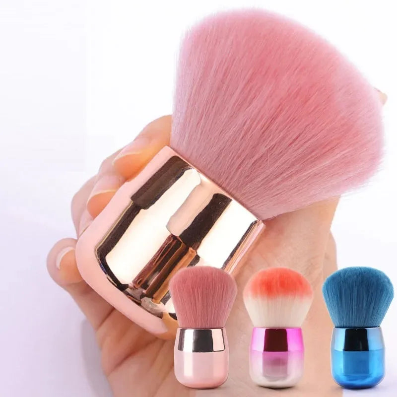 Nail Cleaning Dust Brush Makeup Brush Metal Handle Nail Paint Gel Dust Cleaning Brush Make Up Nail Art UV Powder Remover Brush