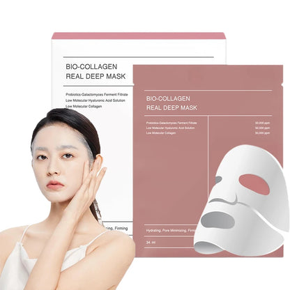 4Pcs/Box Absorbable Bio-Collagen Real Deep Mask Night Moisturizing Mask Firming Wrinkle Remover Fade Fine Lines Skin Care