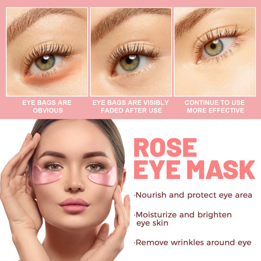 OUHOE 60pcs Rose Eye Mask Fades Fine Lines, Eye Bags, Dark Circles, Moisturizing, Moisturizing, Firming Eye Patch Care Eye Mask