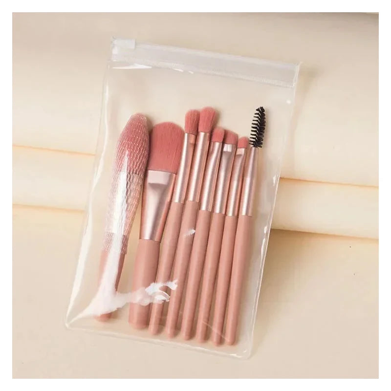 8pcs Make Up Brushes Set  Cosmetic Powder Eye Shadow Brush Foundation Blush Blending Concealer Brush Professional Beauty Tool