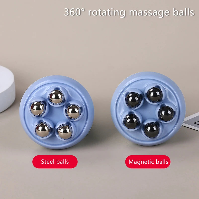 Roller Ball Handheld Massagers Shaping Relax Body Muscles Meridian Dredging Portable Steel Ball Magnetic Bead Massager